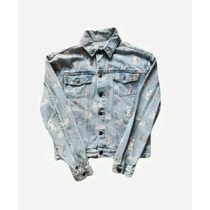 Women's Disney Store Oh My Disney Dog Dalmatian Jean Denim Jacket Size XS